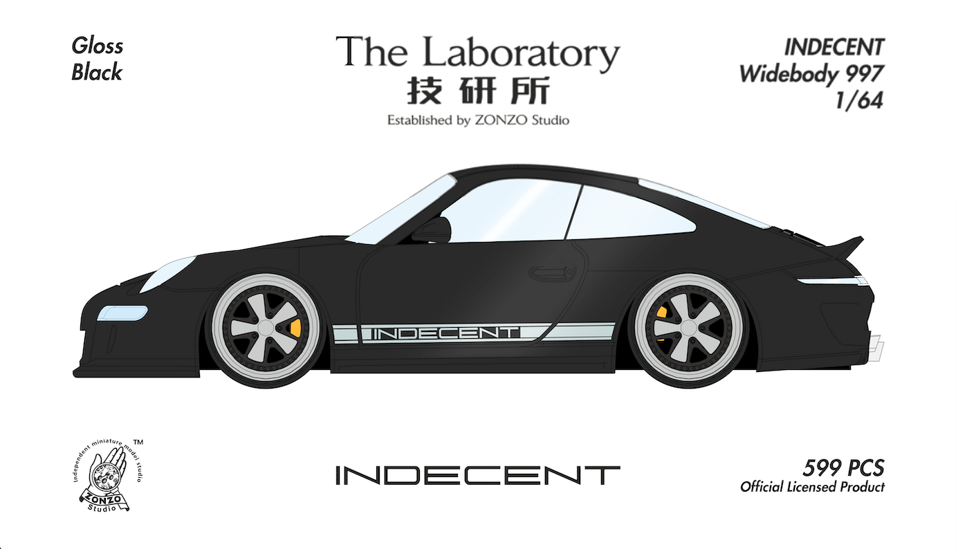 **PRE ORDER** The Laboratory By Zonzo Studio Porsche Indecent 997 - Gloss Black