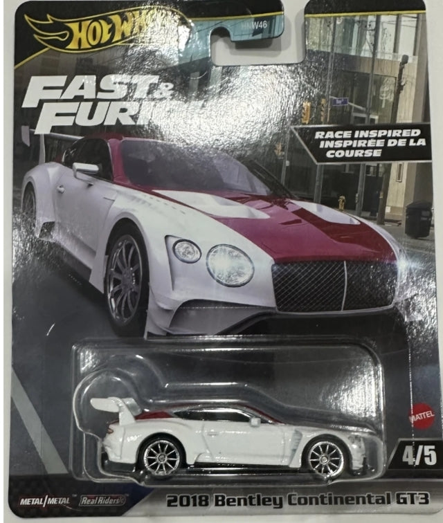 Hot Wheels Premium Fast & Furious 2018 Bentley Continental GT3
