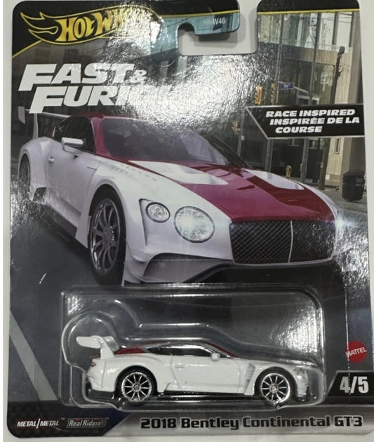 Hot Wheels Premium Fast & Furious 2018 Bentley Continental GT3