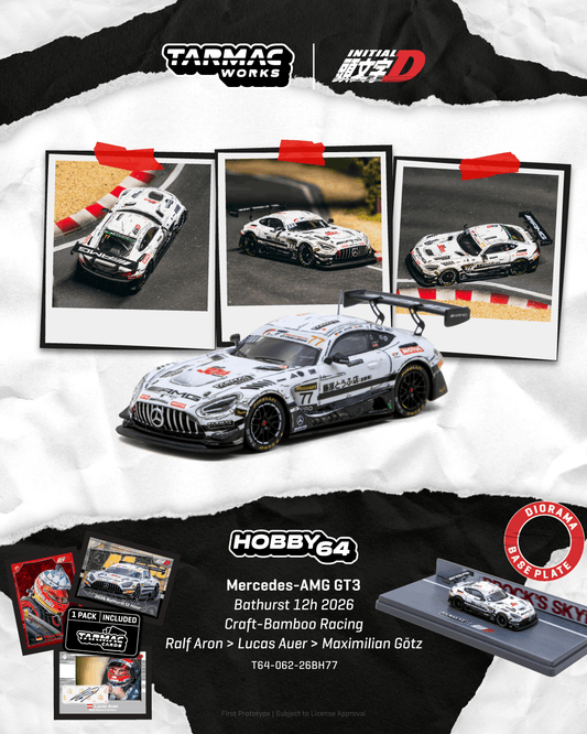 **PRE ORDER** Tarmac Works Hobby64 Mercedes-AMG GT3 Bathurst 12Hr 2026 Craft-Bamboo Racing Ralf Aron / Lucas Auer / Maximilian Götz