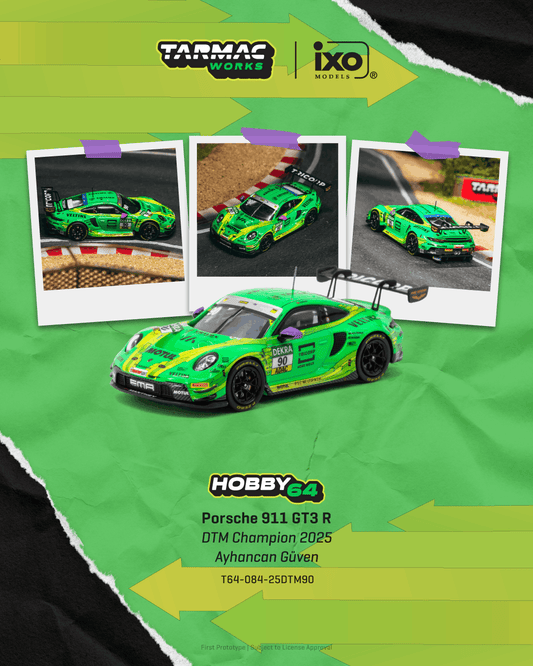 **PRE ORDER** Tarmac Works Hobby64 Porsche 911 GT3 R DTM Champion 2025