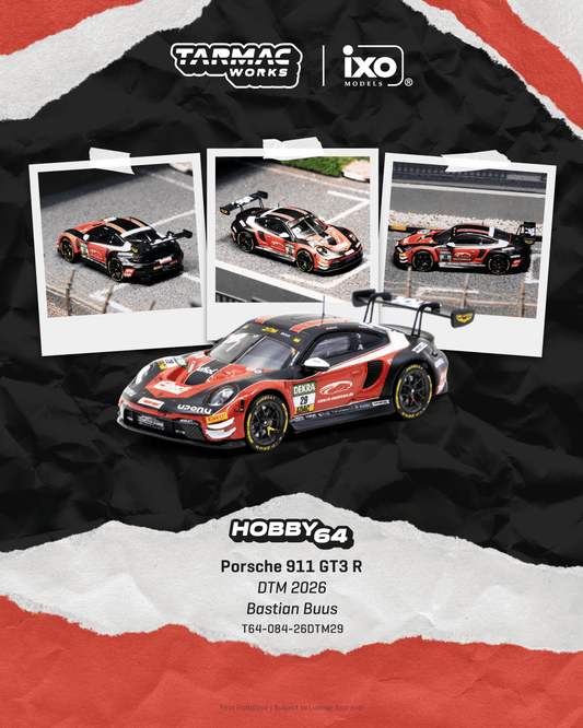 **PRE ORDER** Tarmac Works Hobby64 Porsche 911 GT3 R DTM 2026