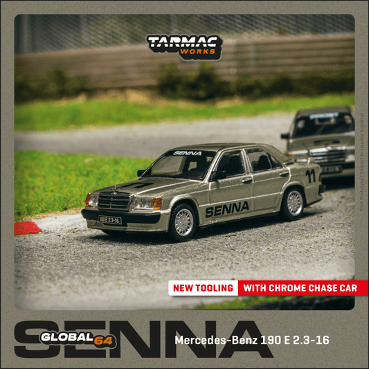 **PRE ORDER** Tarmac Works Mercedes-Benz 190 Race Of Champion 1984 Ayrton Senna