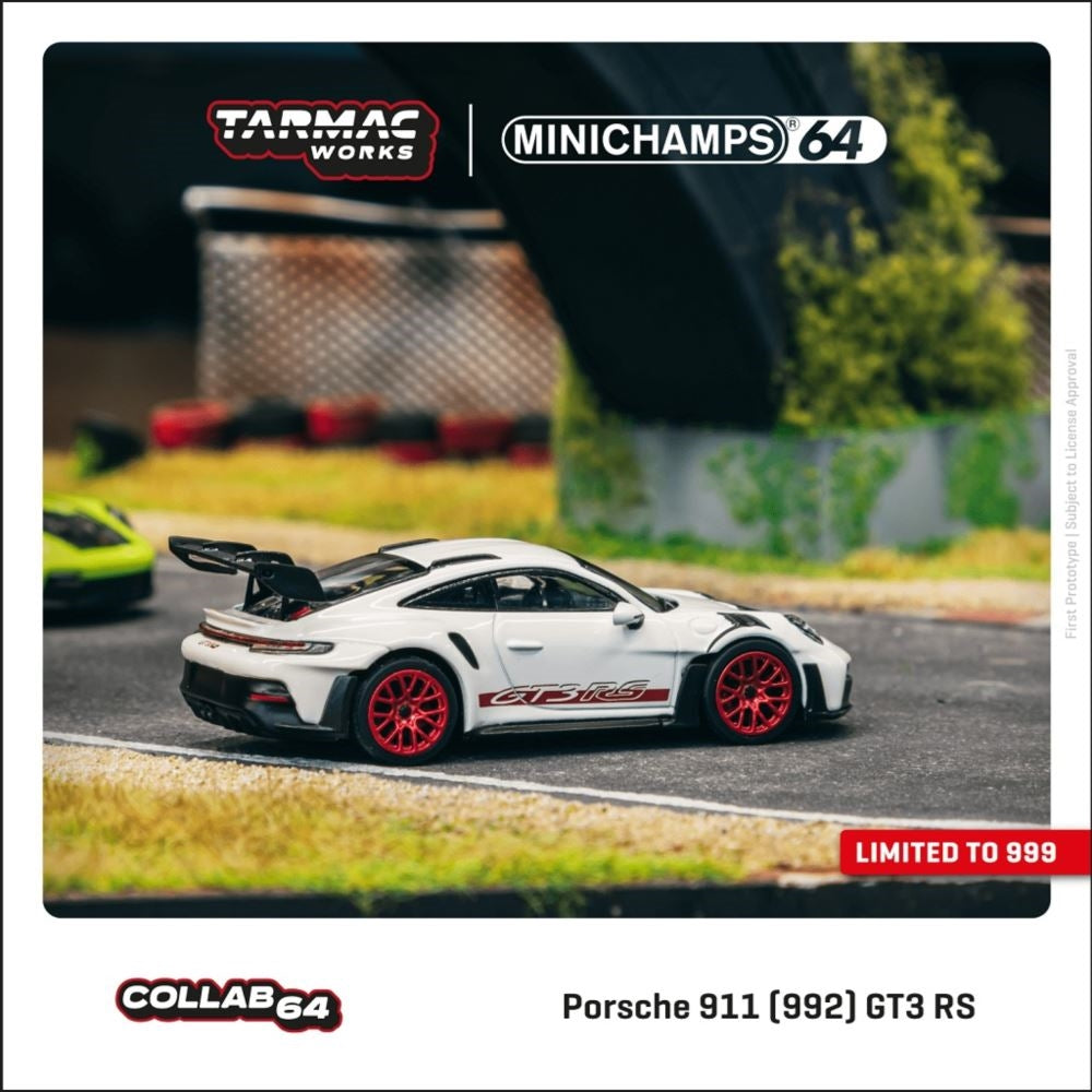 Tarmac Works x Mini Champs Collab Porsche 911 (992) GT3 RS - Limited to 999 Pieces Worldwide