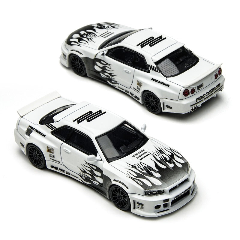 **PRE ORDER** Time Micro Nissan Skyline R34 "Smilodon" Black & White
