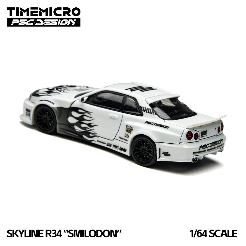 **PRE ORDER** Time Micro Nissan Skyline R34 "Smilodon" Black & White