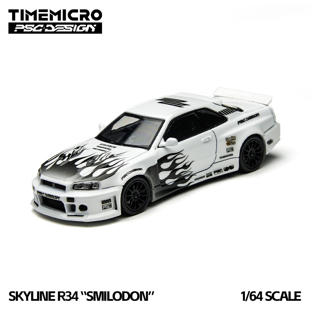 **PRE ORDER** Time Micro Nissan Skyline R34 "Smilodon" Black & White