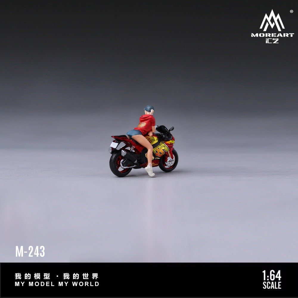 **PRE ORDER** MoreArt McQueen Suzuki Motorcycle Trendy Woman Figure Set - Resin Model MO222243