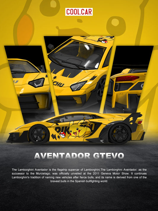 **PRE ORDER** Cool Car Lamborghini Aventador GTEVO Pikachu