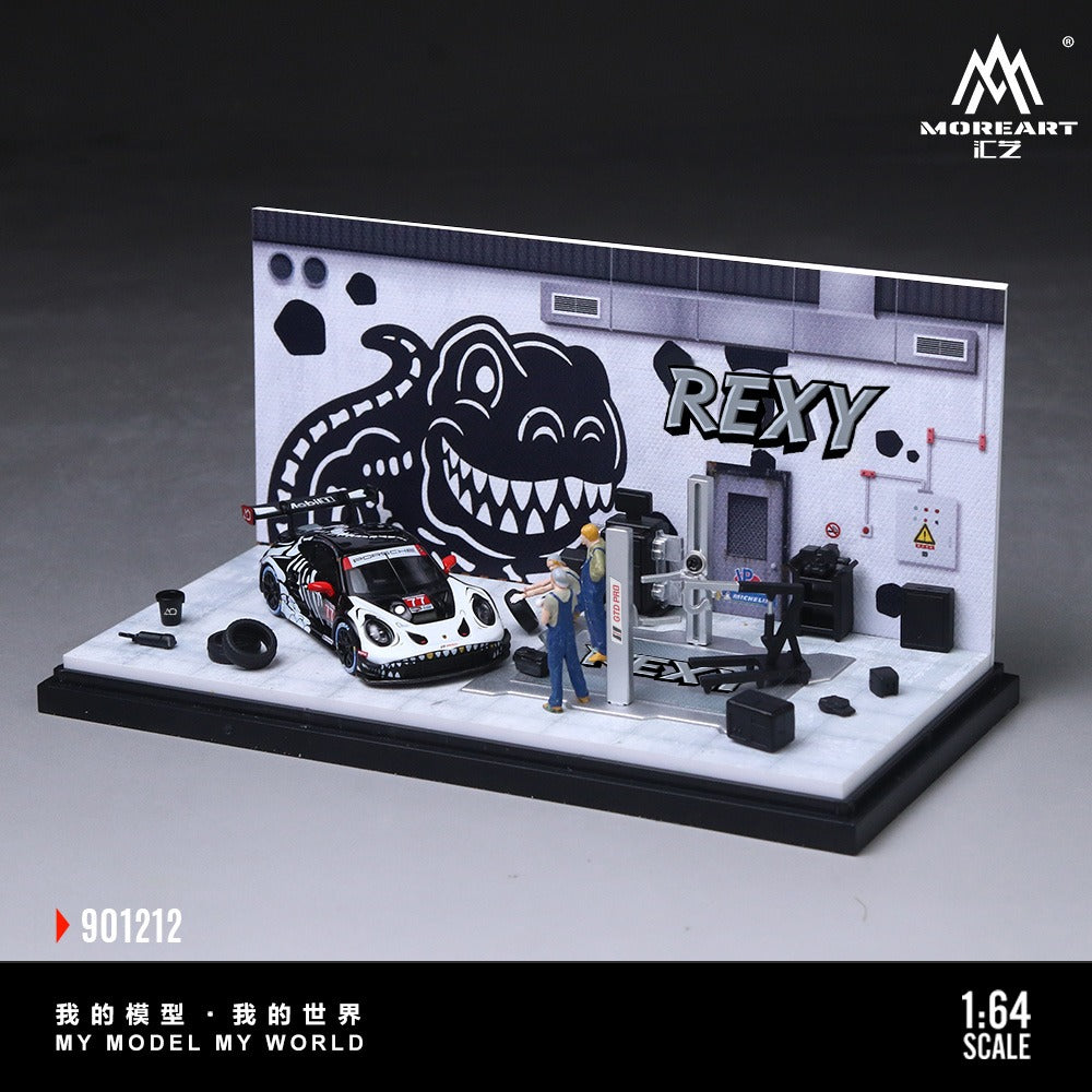 **PRE ORDER** MoreArt AO Racing Skeleton Rexy Garage Diorama MO901212