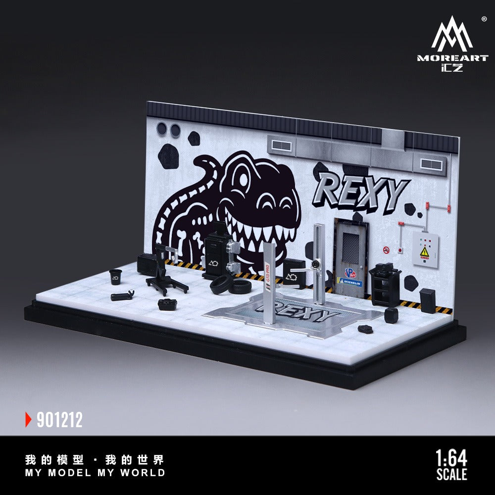 **PRE ORDER** MoreArt AO Racing Skeleton Rexy Garage Diorama MO901212