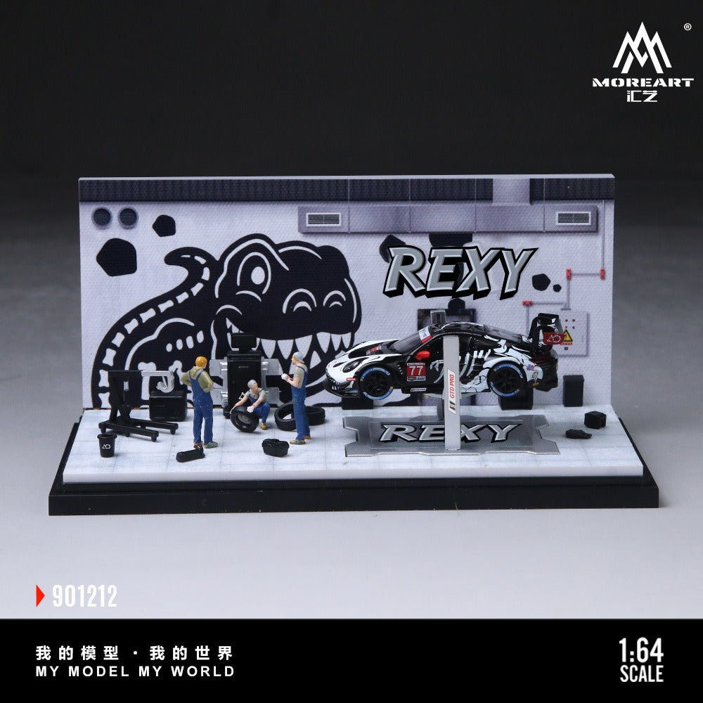 **PRE ORDER** MoreArt AO Racing Skeleton Rexy Garage Diorama MO901212