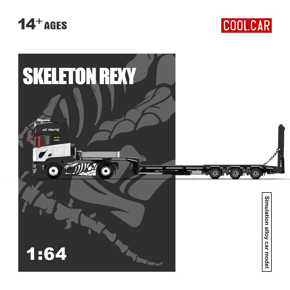 **PRE ORDER** Cool Car Scania Flat Bed Truck AO Racing Skeleton Rexy Livery CC647505
