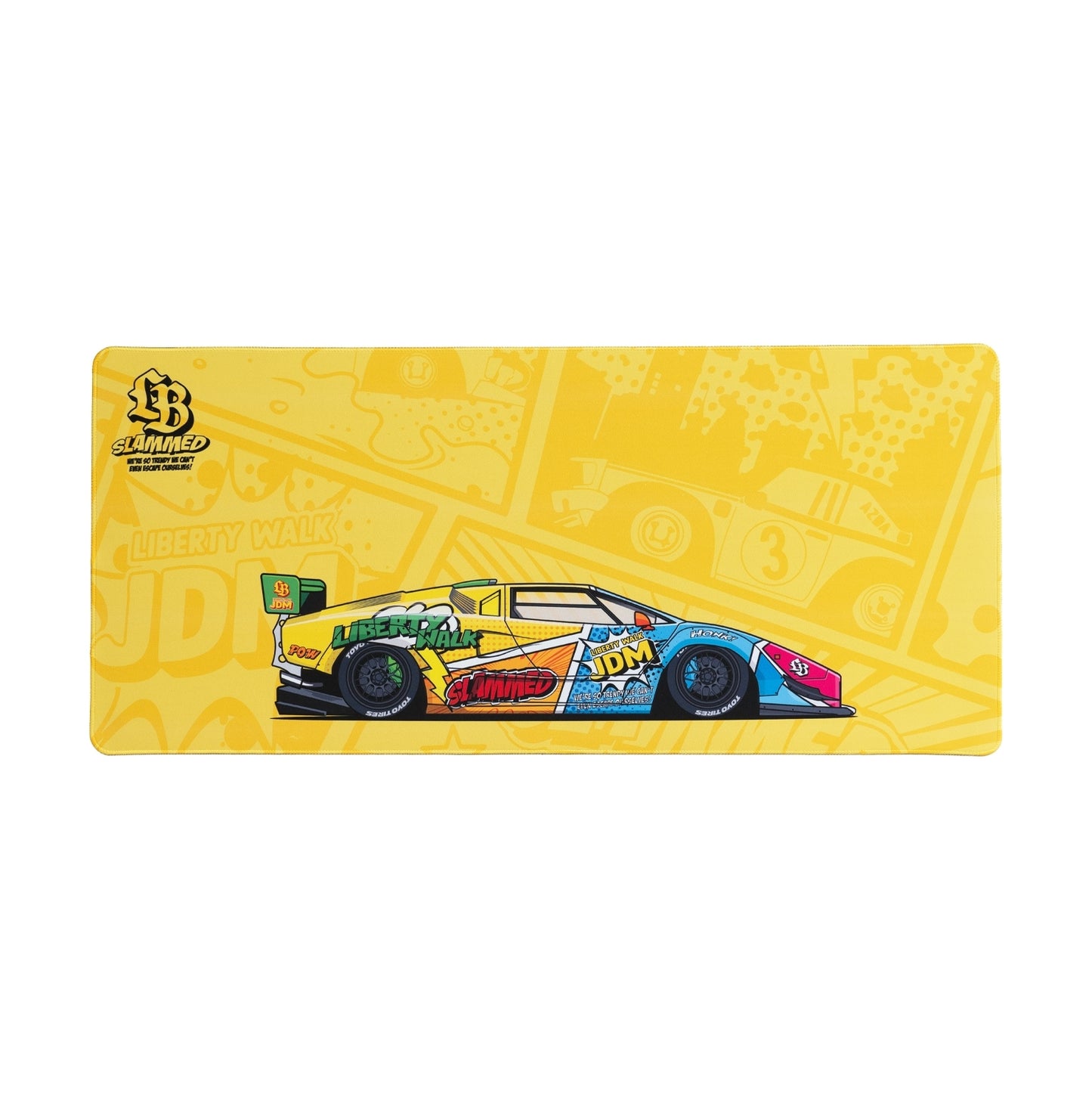 Liberty Walk Mouse Pad / Diorama Mat - Lamborghini Countach Comics