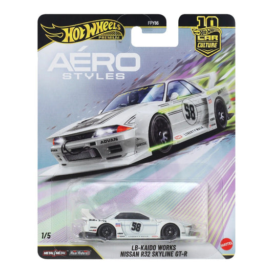Hot Wheels Premium Car Culture Aero Styles LB-Kaido Works Nissan R32 Skyline GTR