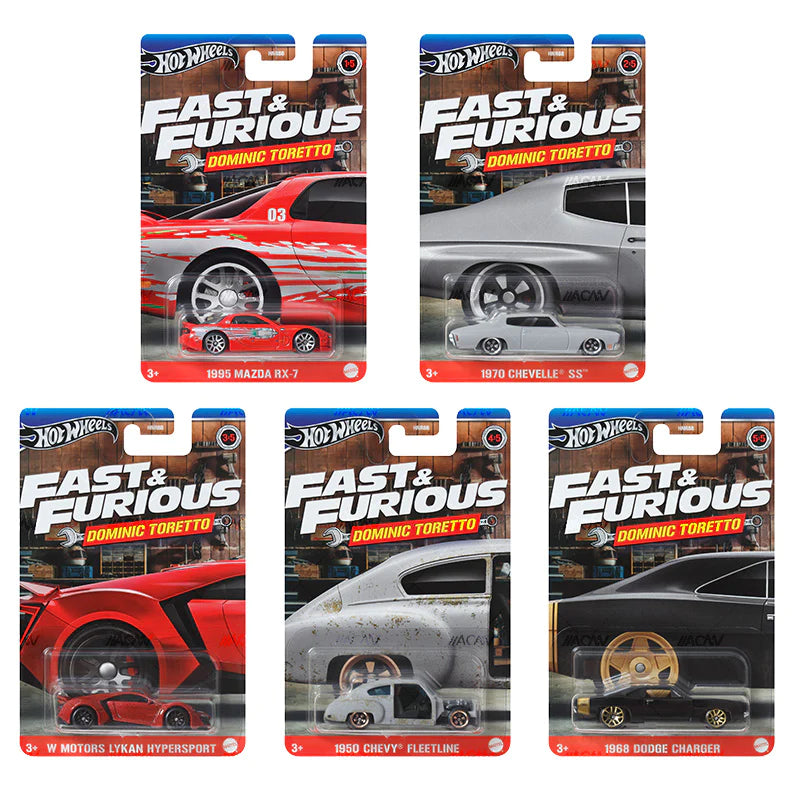 Hot Wheels Fast & Furious Dominic Toretto Set Of 5