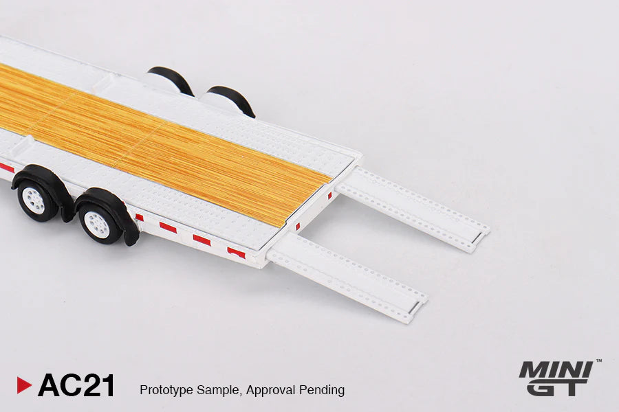 Mini GT Car Hauler Trailer Type C White MGTAC21