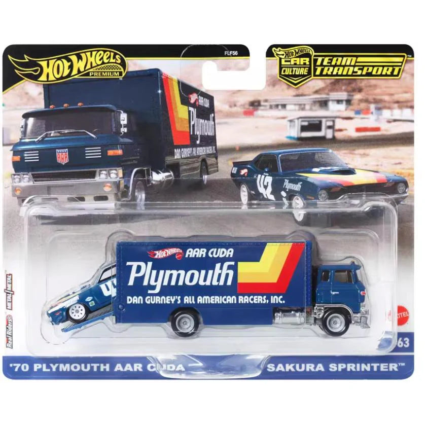 Hot Wheels Premium Team Transport Plymouth Cuda #63