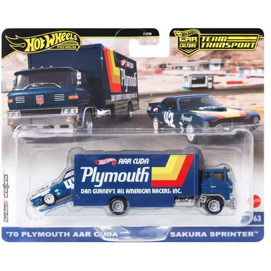 Hot Wheels Premium Team Transport Plymouth Cuda #63