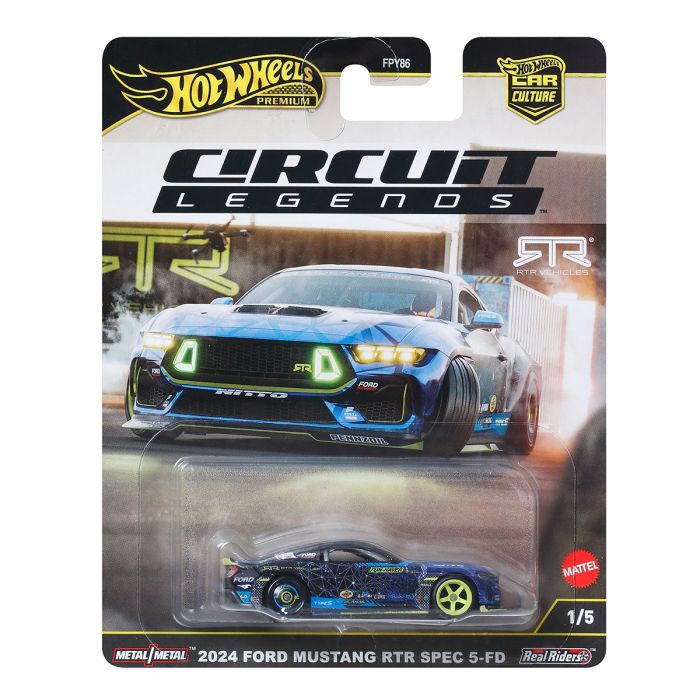 Hot Wheels Premium Car Culture Circuit Legends 2024 Ford Mustang RTR Spec 5-FD