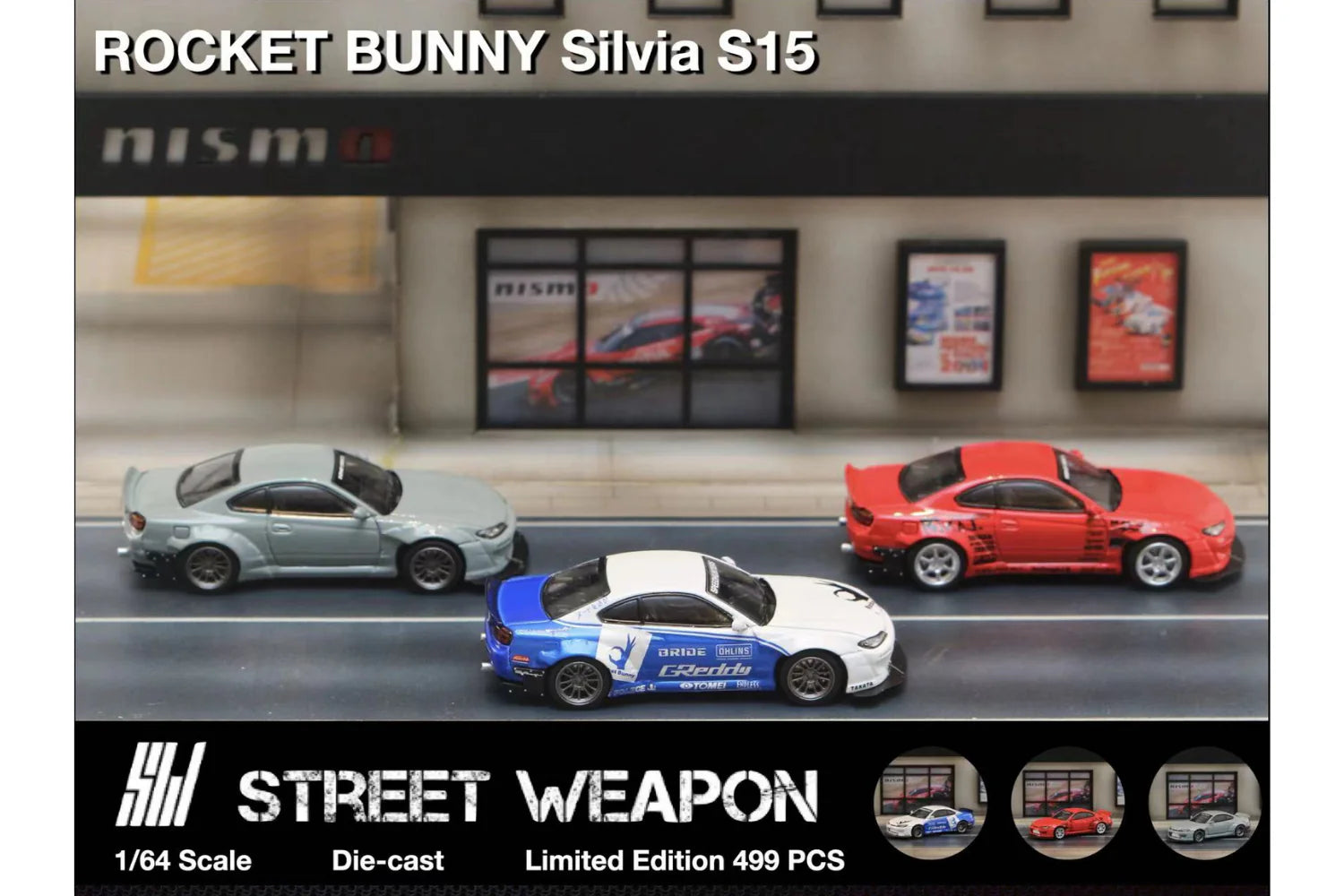 Street Weapon Nissan Silvia S15 Rocket Bunny Red - Limited