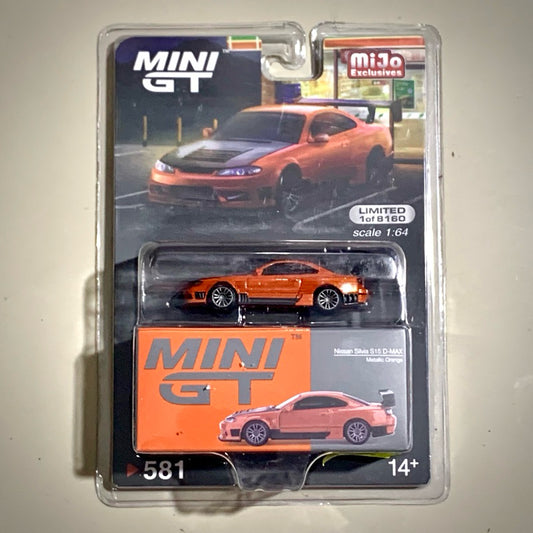 Mini GT Nissan Silvia S15 D-Max Metallic Orange Blister MGT00581