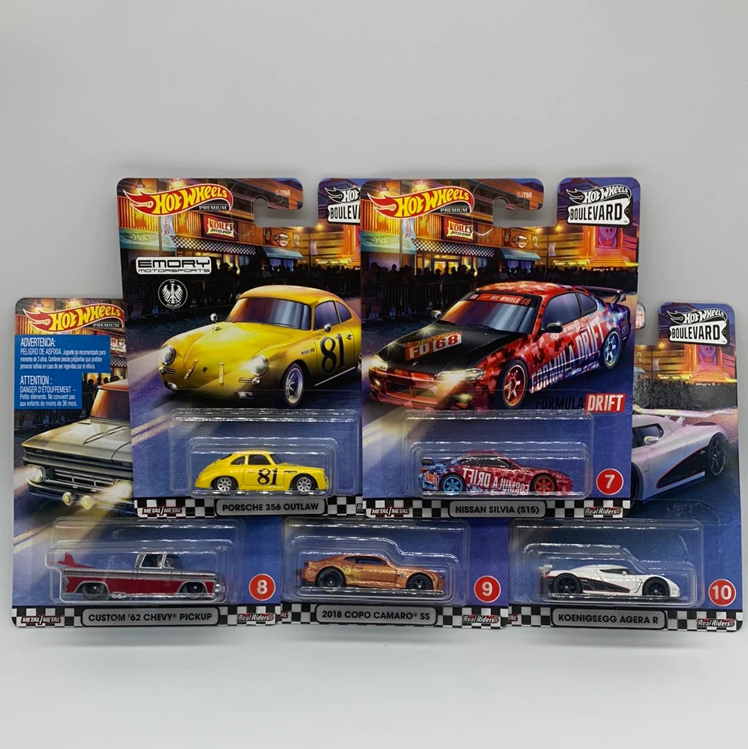 Hot Wheels Premium Boulevard #6-10 Set Of 5