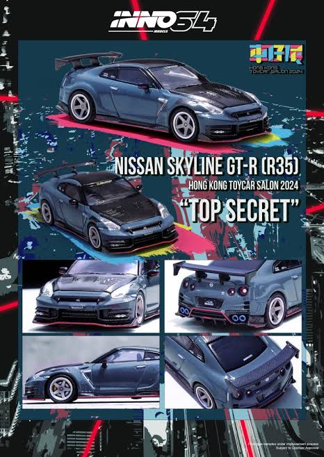INNO64 Nissan GT-R R35 Nismo Top Secret Edition 2024 Hong Kong Toy Car Salon Special Edition