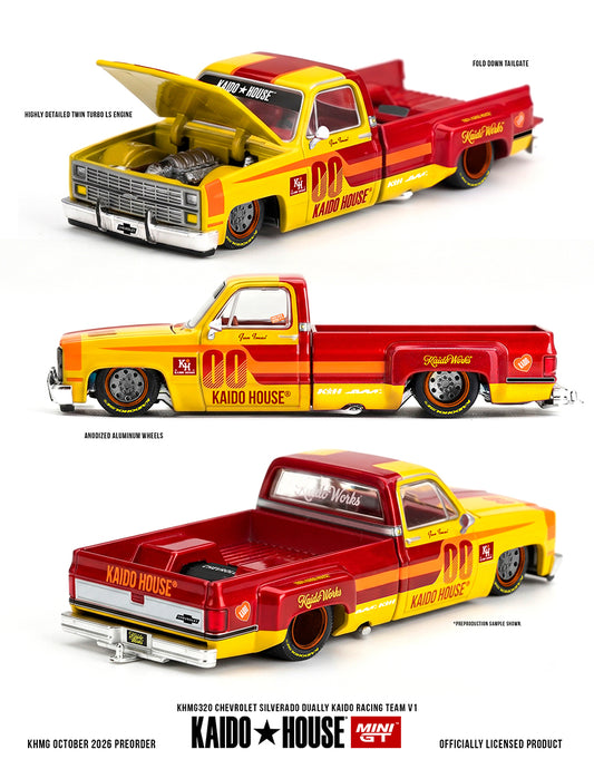 ** PRE ORDER** Kaido House x Mini GT Chevrolet Silverado Dually Kaido Racing Team V1 - KHMG320