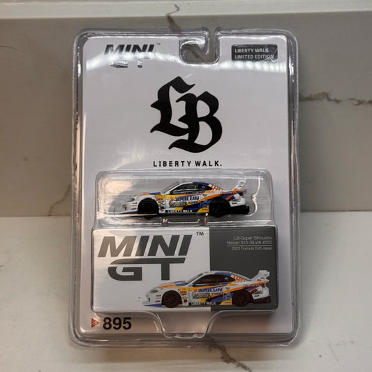 Mini GT Nissan Silvia S15 #555 LB-Super Silhouette 2023 Formula Drift Japan Blister Liberty Walk Limited Edition MGT00895