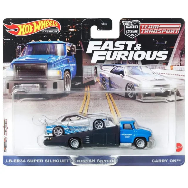 Hot Wheels Fast & Furious Team Transporter Liberty Walk Nissan Skyline ...