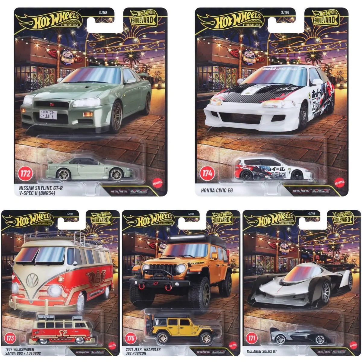 **PRE ORDER** Hot Wheels Premium Boulevard 2027 Mix2 - #171-175 Set Of 5