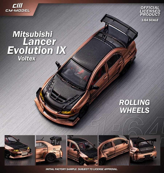 CM Model Mitsubishi Lancer Evolution IX Bronze w/ Carbon Bonnet
