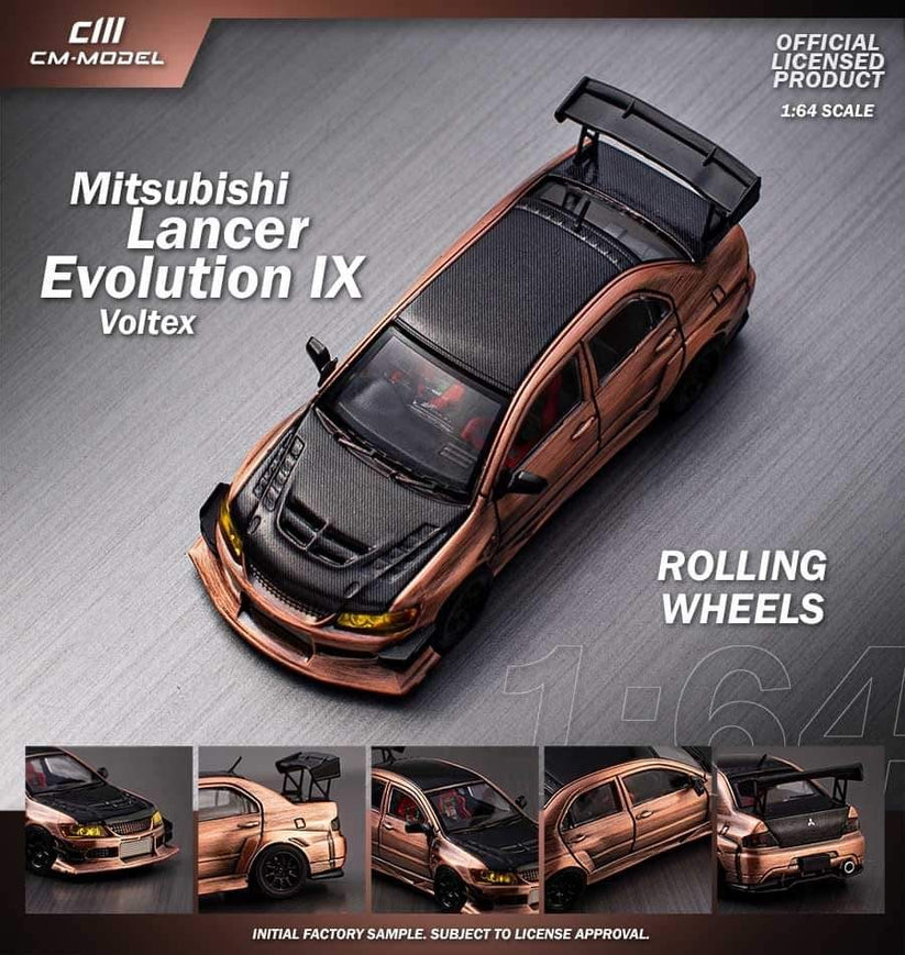 CM Model Mitsubishi Lancer Evolution IX Bronze w/ Carbon Bonnet ...