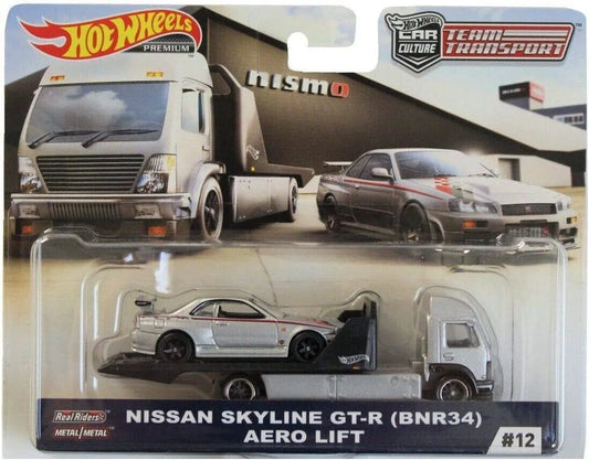 Hot Wheels Premium Nismo Team Transport Nissan Skyline R34 GTR #12