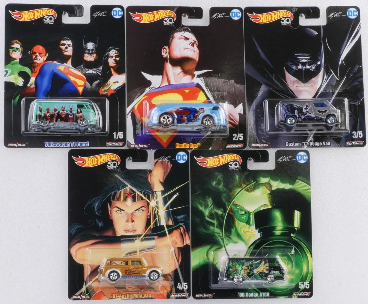 Hot Wheels Premium Pop Culture DC Heroes Limited Edition Set Of 5