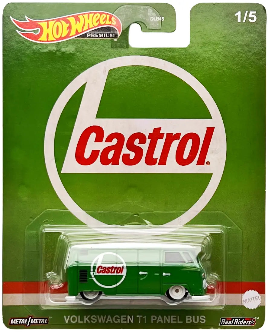 Hot Wheels Premium Pop Culture Castrol Volkswagen T1 Panel Bus ...