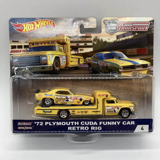 Hot Wheels premium Team Transport Snake '72 Plymouth Cuda Funny Car #4