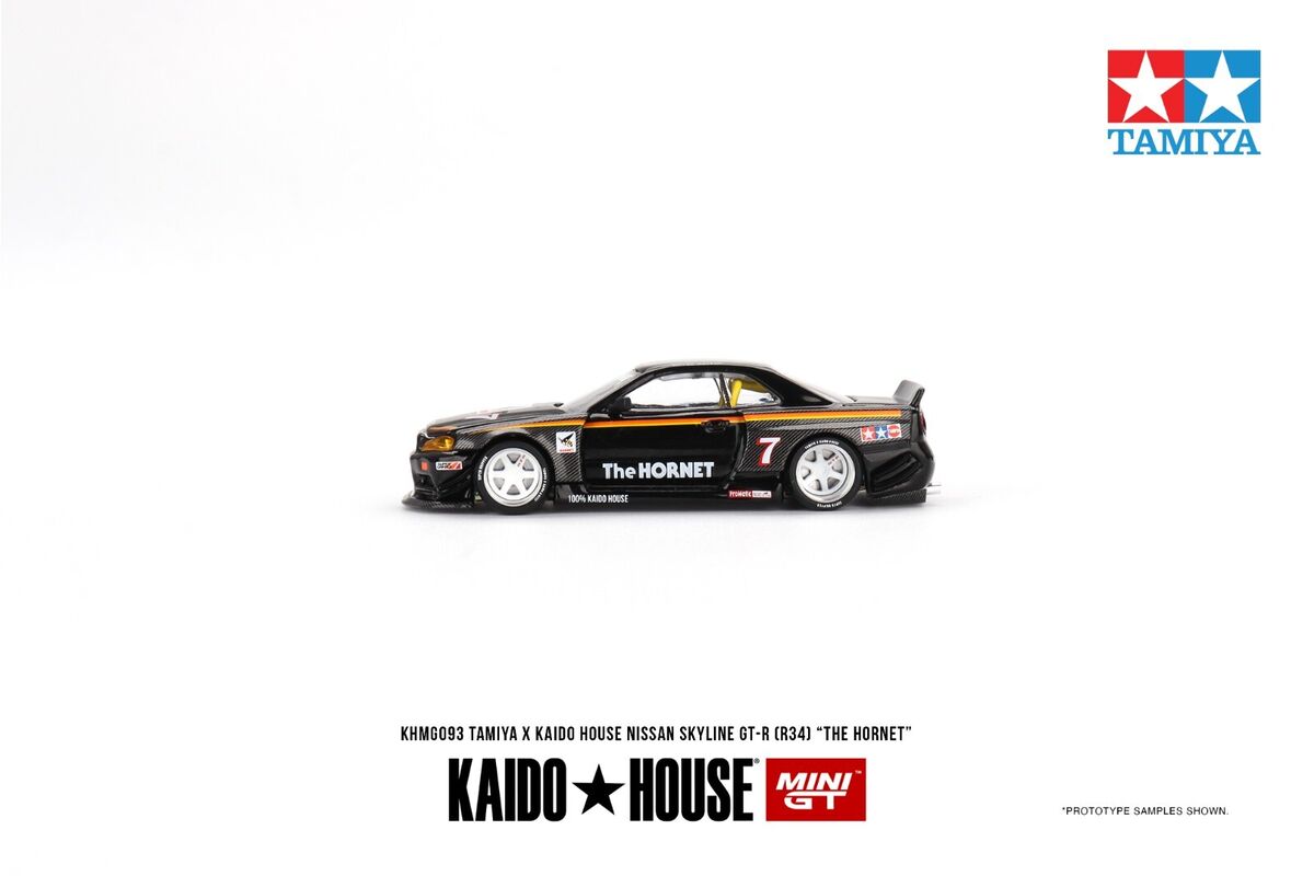 Kaido House x Mini GT Tamiya Nissan Skyline R34 GTR ” The Hornet “