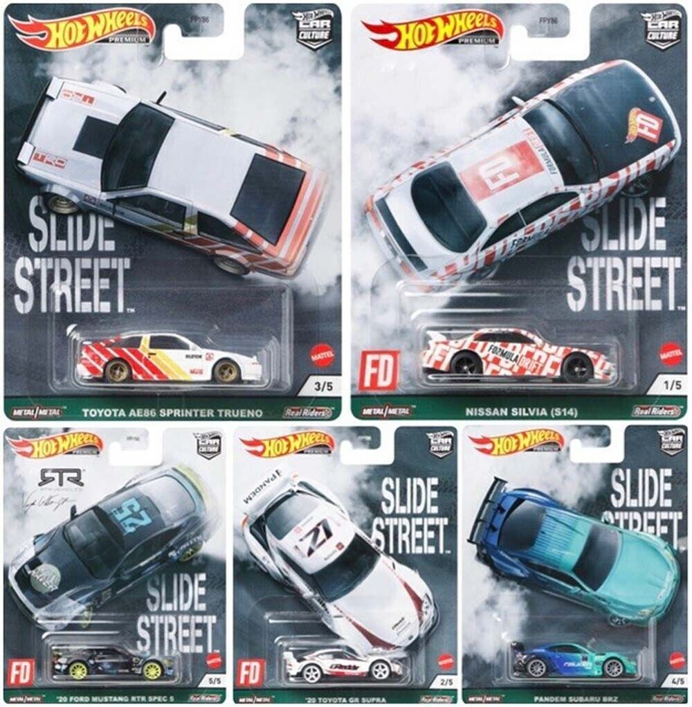 Hot Wheels Premium Car Culture 2021 Slide Street Set Of 5