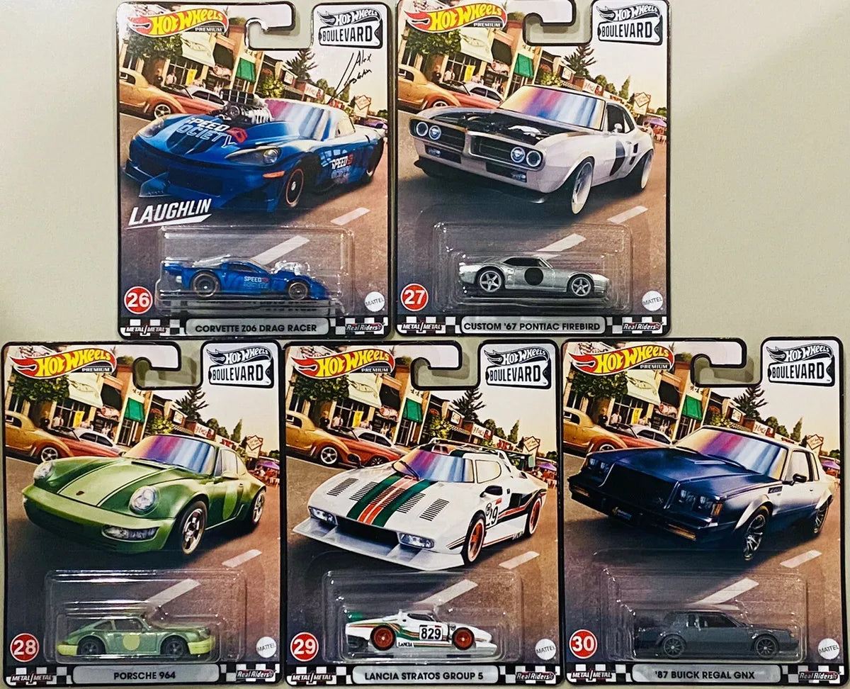 Hot Wheels Premium Boulevard #26-30 Set Of 5