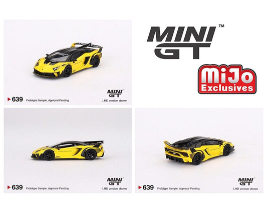 Mini GT LB- Silhouette Works Lamborghini Aventador GT EVO Yellow