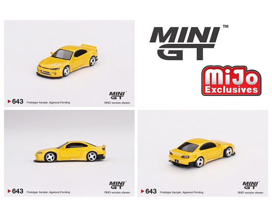 Mini GT Nissan Silvia S15 Rocket Bunny - Yellow