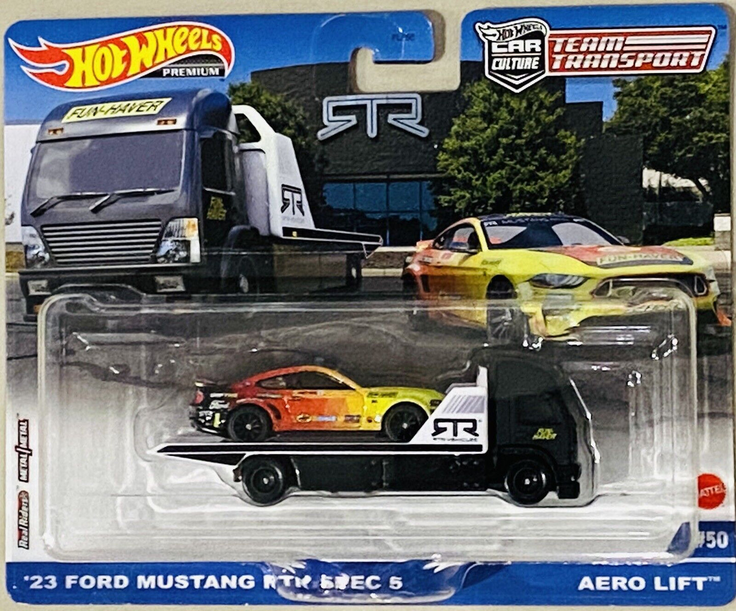 Hot Wheels Premium Team Transport '23 Ford Mustang RTR Spec 5 #50