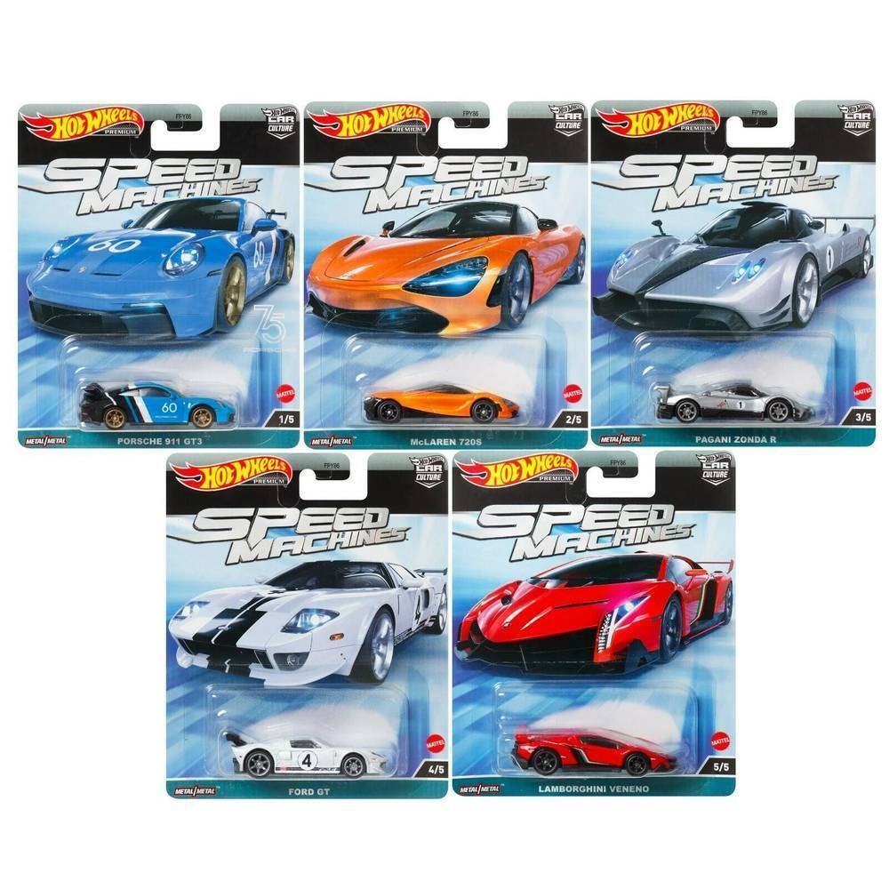 Hot Wheels Premium Speed machines Set Of 5